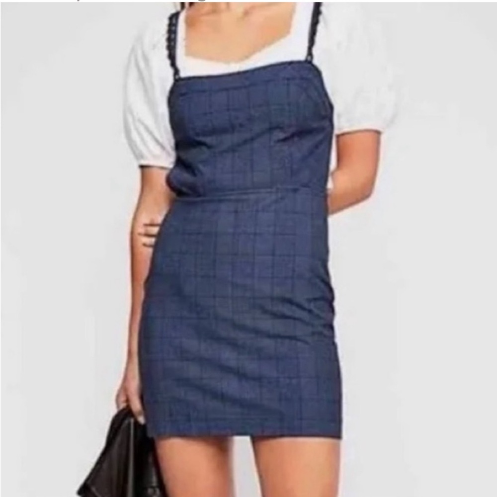 Plaid Free People Strappy Backless Mini Dress